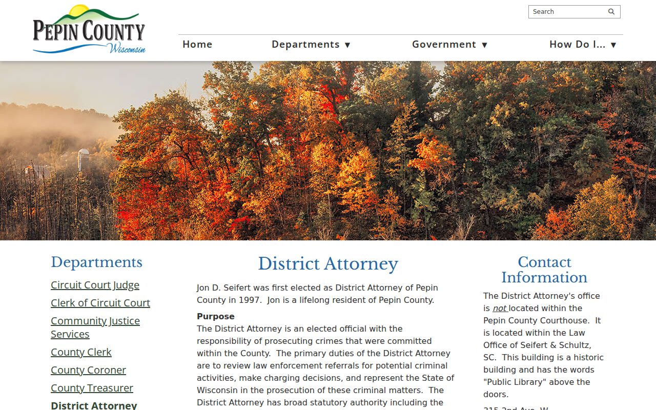 Durand criminal charge records and Pepin County District Attorney
