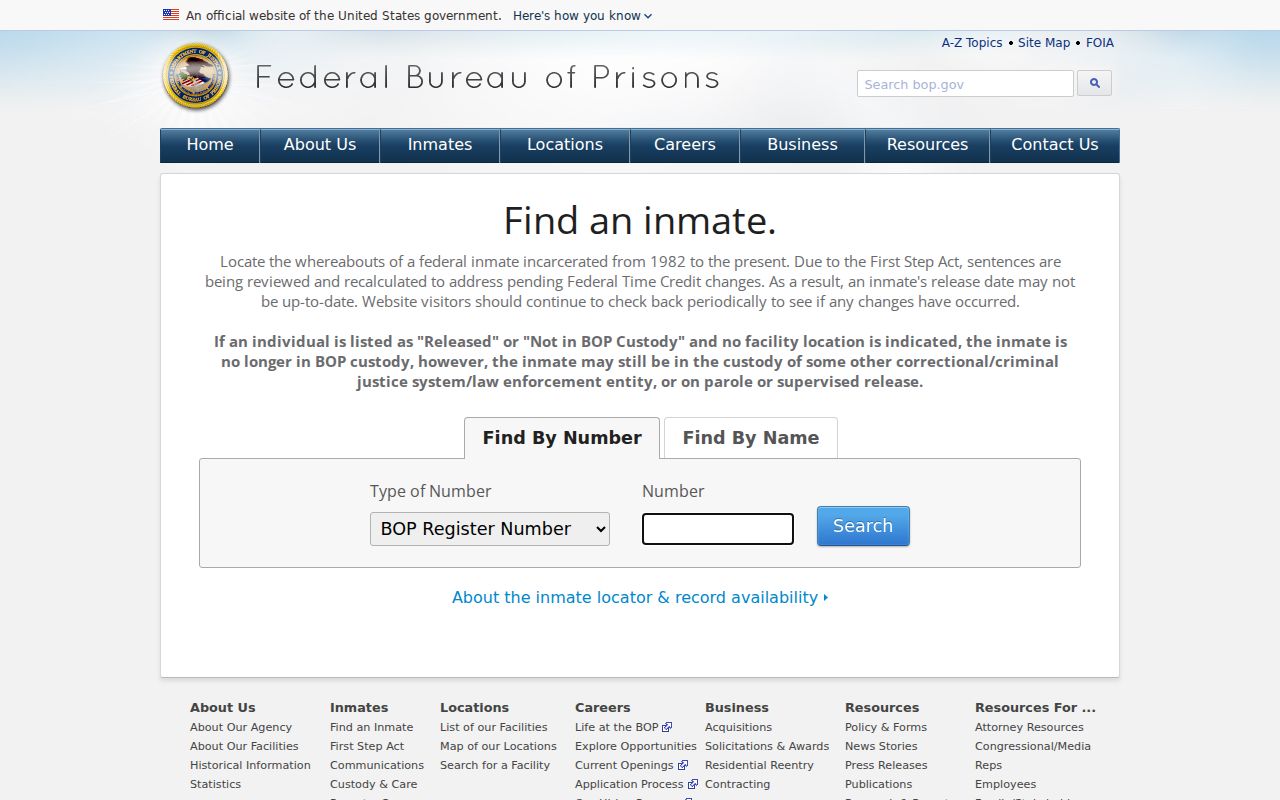 Federal prison locator for Pepin County and Stockholm criminal record research