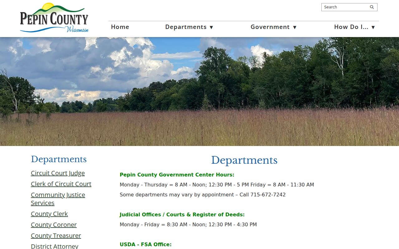 Pepin County criminal record department directory