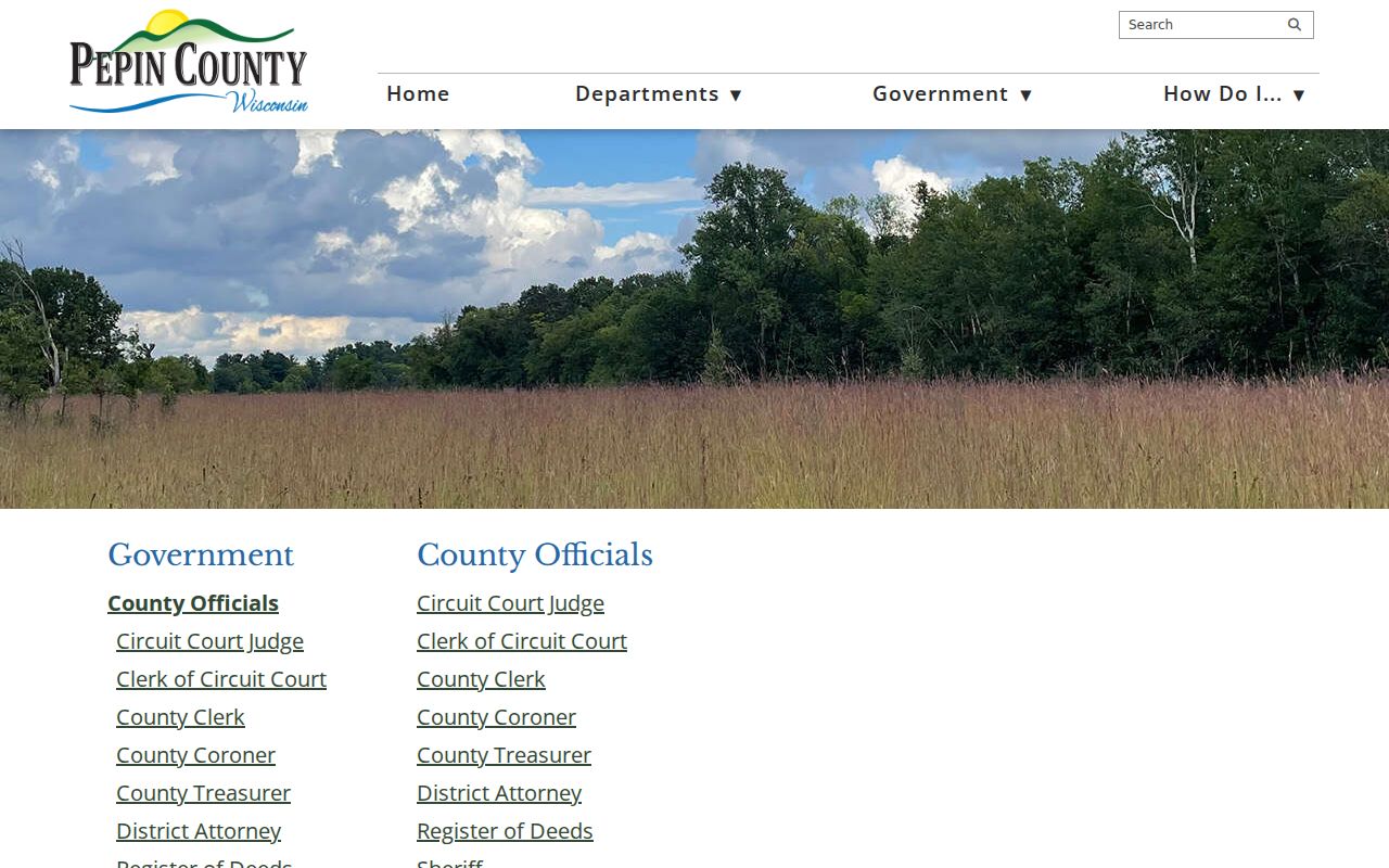 Pepin County criminal record custodians and elected officials